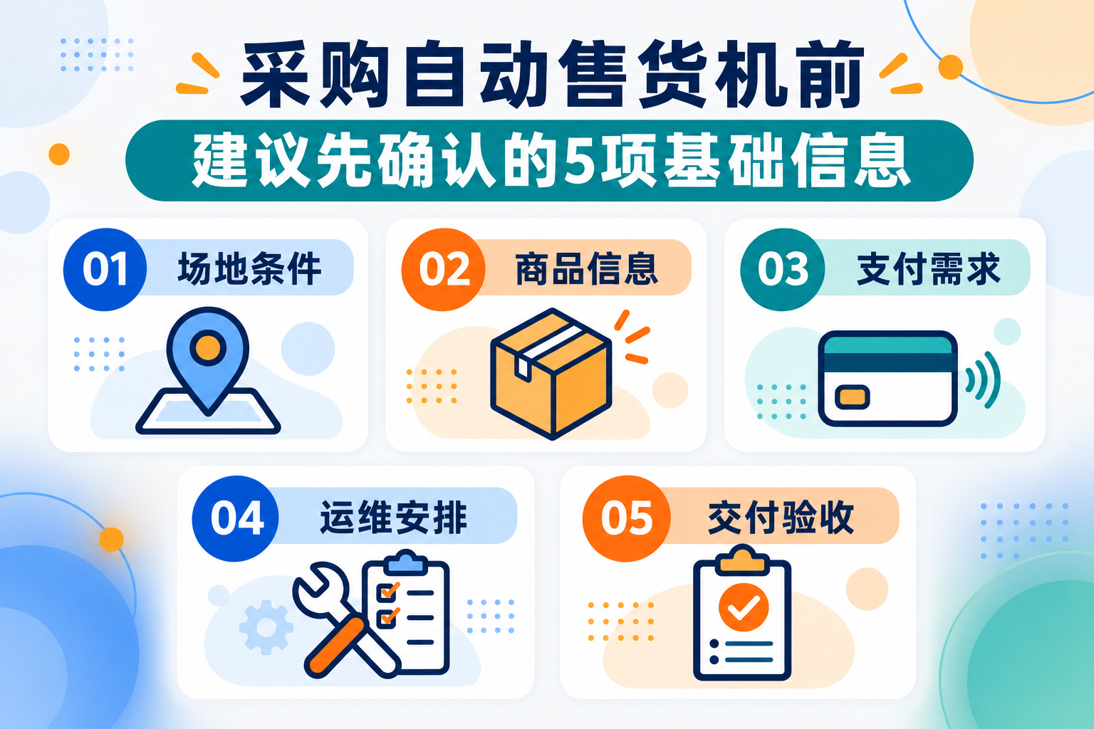 采购自动售货机前，建议先确认这5项基础信息